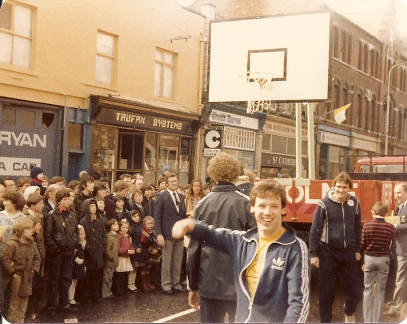 Pete Strickland and his faux all-star team get feted during a St. Patrick’s Day parade through the streets of Cork in 1981.
